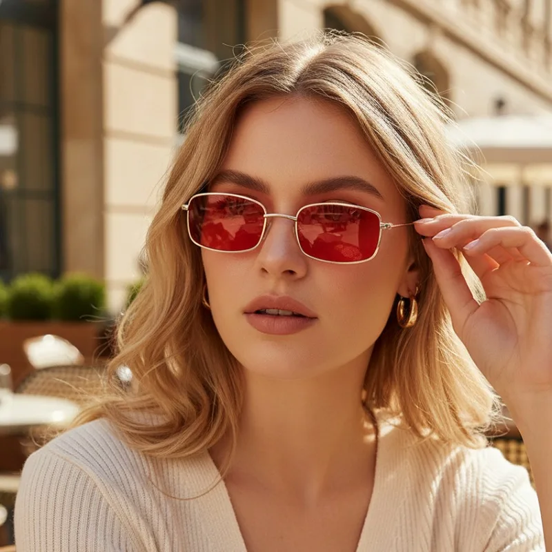 New Small Square Sunglasses Wo - Vintage Fashion Enthusiasts ulasan dan harga