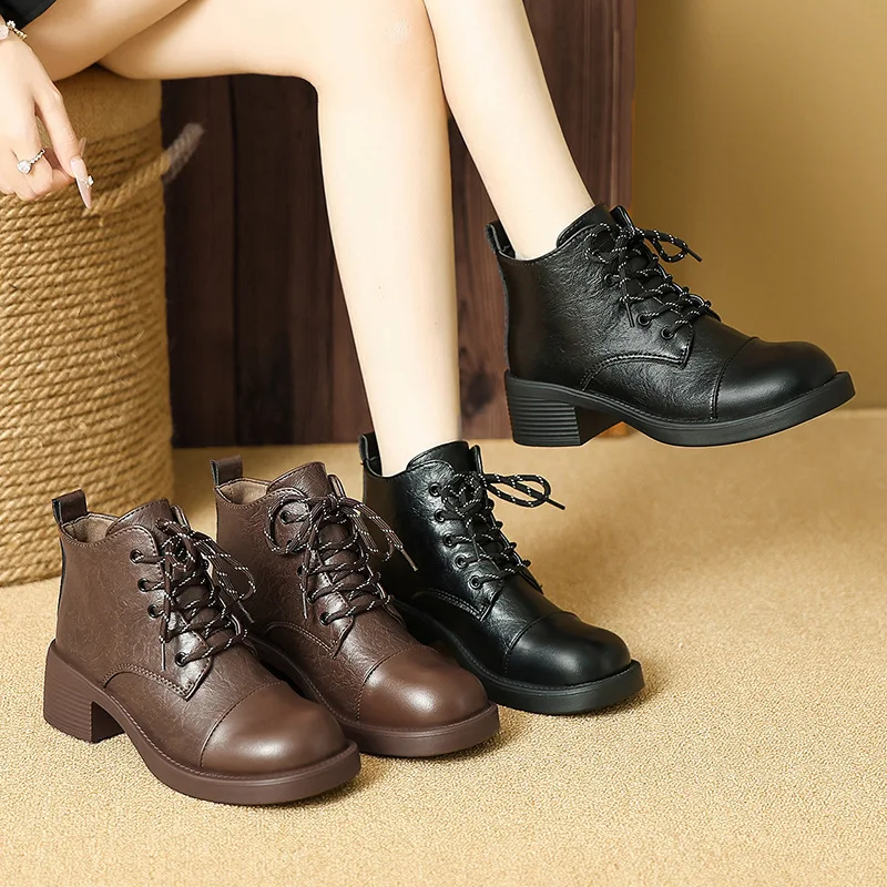 Women Short Boots  Autumn Wint - Vintage Outdoor Fashion ulasan dan harga