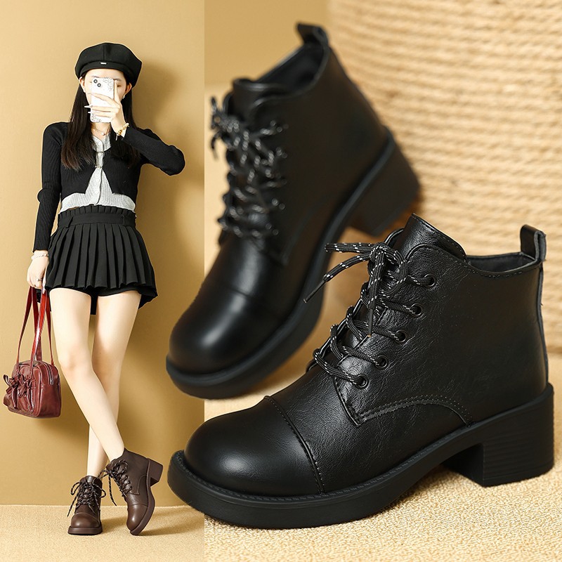 Women Short Boots  Autumn Wint - Vintage Outdoor Fashion ulasan dan harga